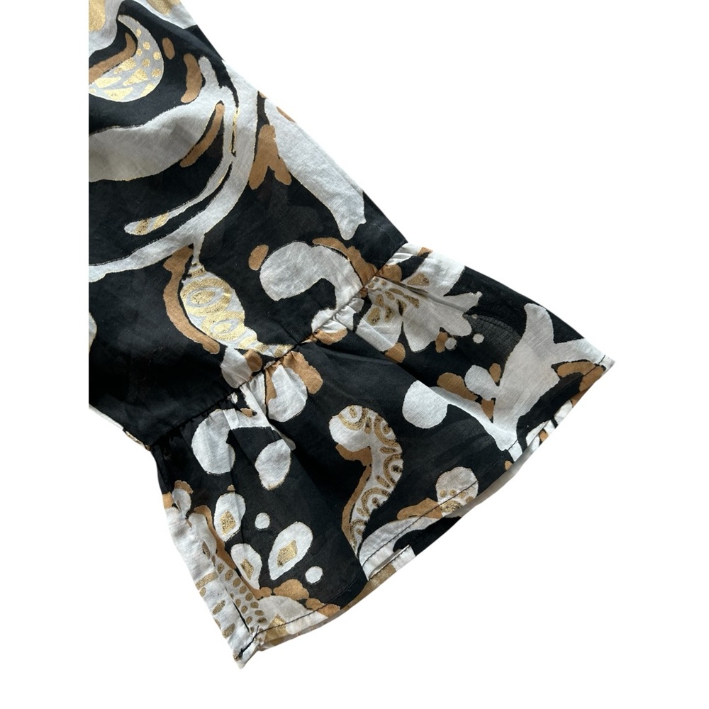 JUDE CONNALLY Faith Cotton Voile  Dress Grand Floral Black Gold XL NWT $198 - Picture 6 of 14